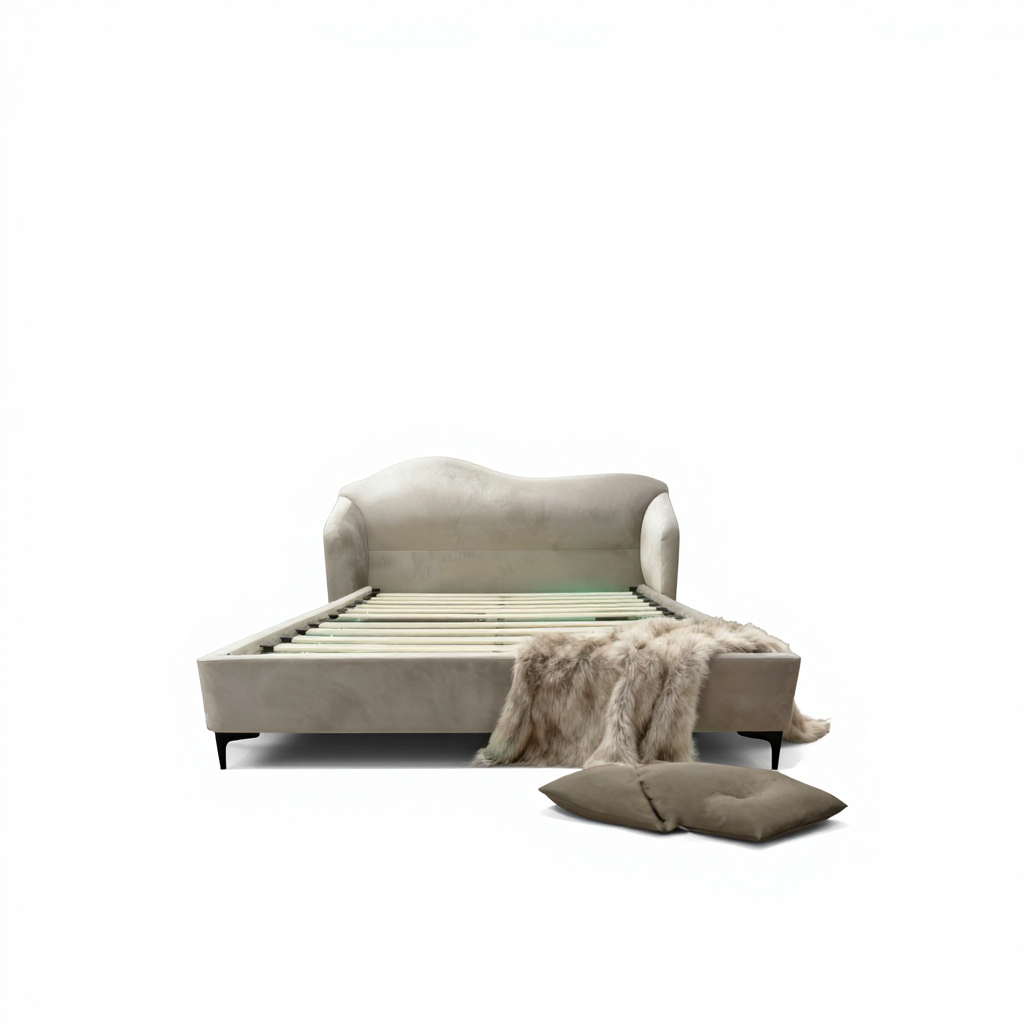 Modern Adjustable Birch Wood Comfortable Soft Upholstered Fabric Durable Multi-function Bed Frame with Storage 3 Year Warranty