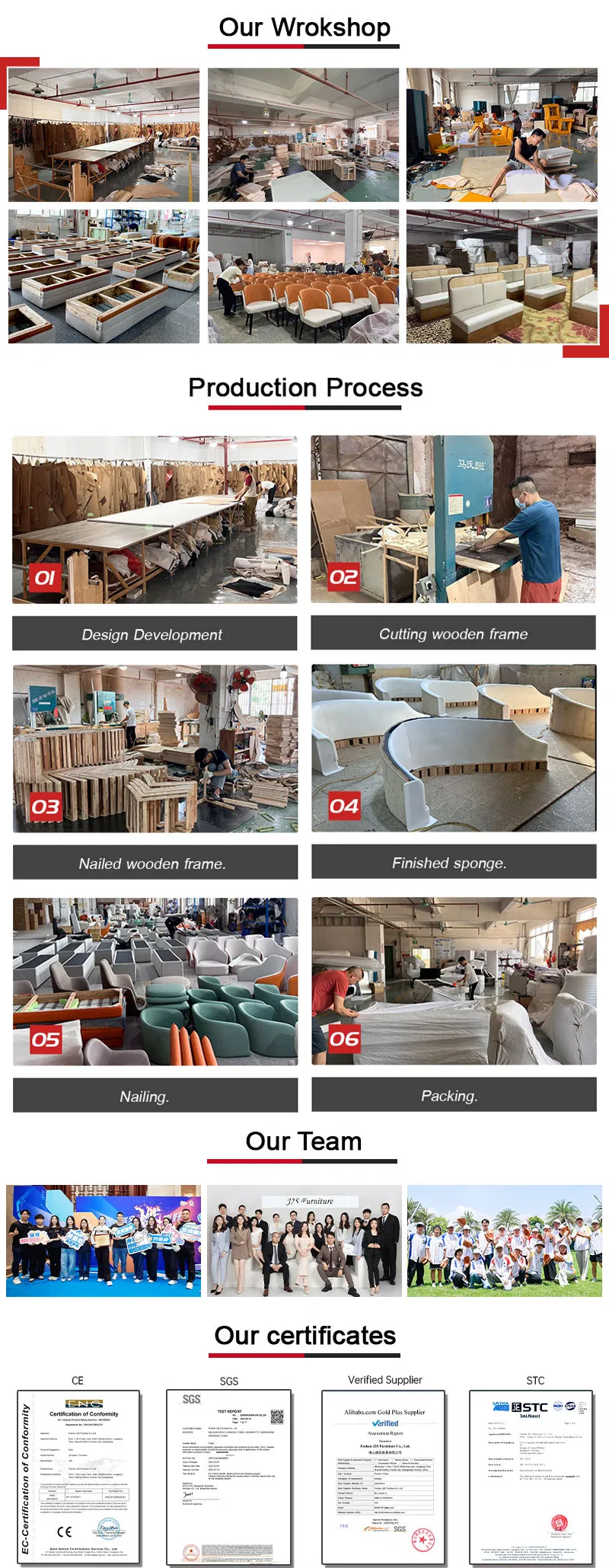 High-End Buffet Dining Restaurant Furniture Set with Wooden Round Tables and Chair