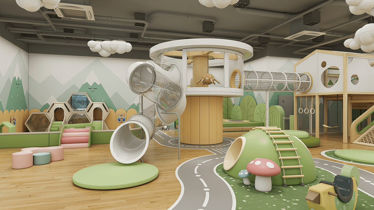 Best Selling Customized Indoor Playground Furniture Multiple Colors Kids' Care After Class Play Center