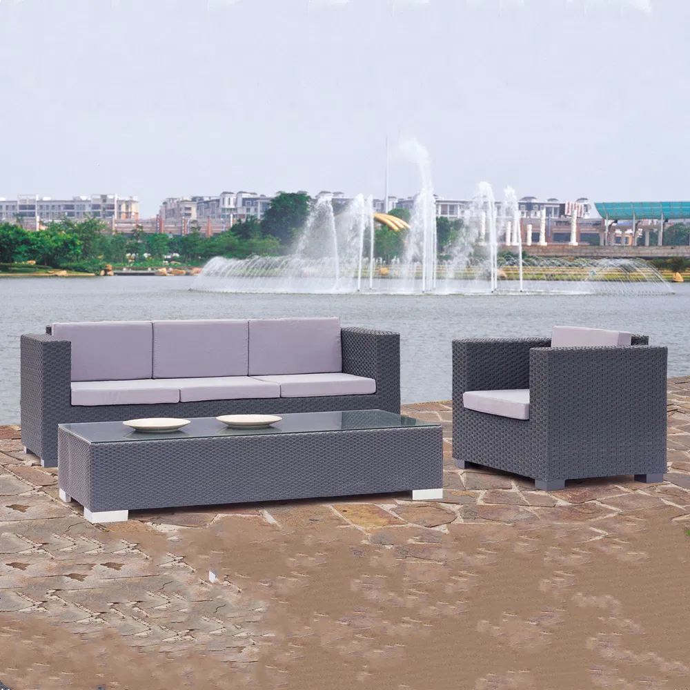 Modern Design Rattan Corner Sofa Set - Outdoor Sectional Living Room Furniture