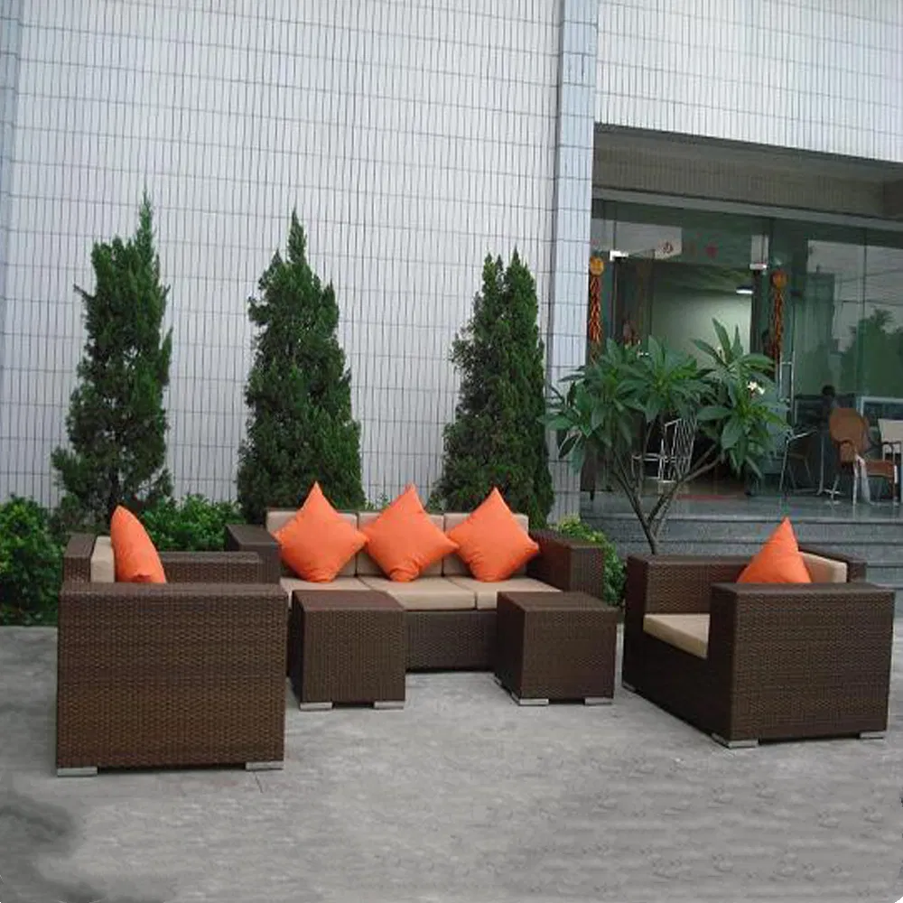Modern Design Rattan Corner Sofa Set - Outdoor Sectional Living Room Furniture