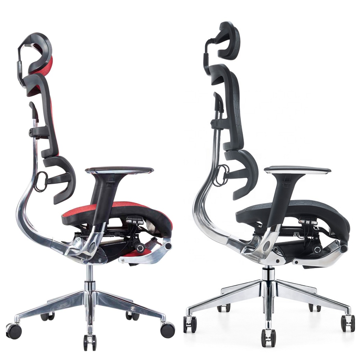 3D Armrest Luxury High Back Commercial Chair Solid Aluminum Frame Ergonomic Gaming Chair With Footrest
