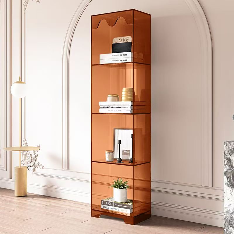 Modern Metal Bookshelf for Living Room Bedroom Floor-standing Adjustable Height Storage Display Cabinet with Customized Color