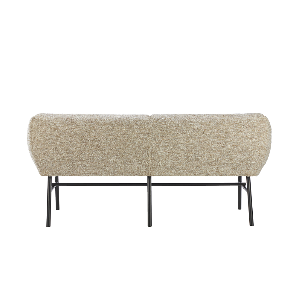 Factory Hotel Home Bar Fabric Upholstery Bench Dining Chair Metal Leg Living Room Sofa Furniture for Restaurant