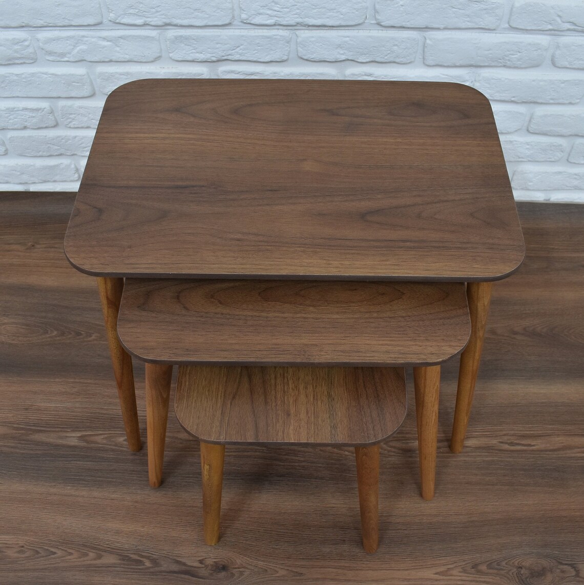 Stylish Wooden Nested Coffee Tables with Storage for Home and Office Living Room Furniture Set