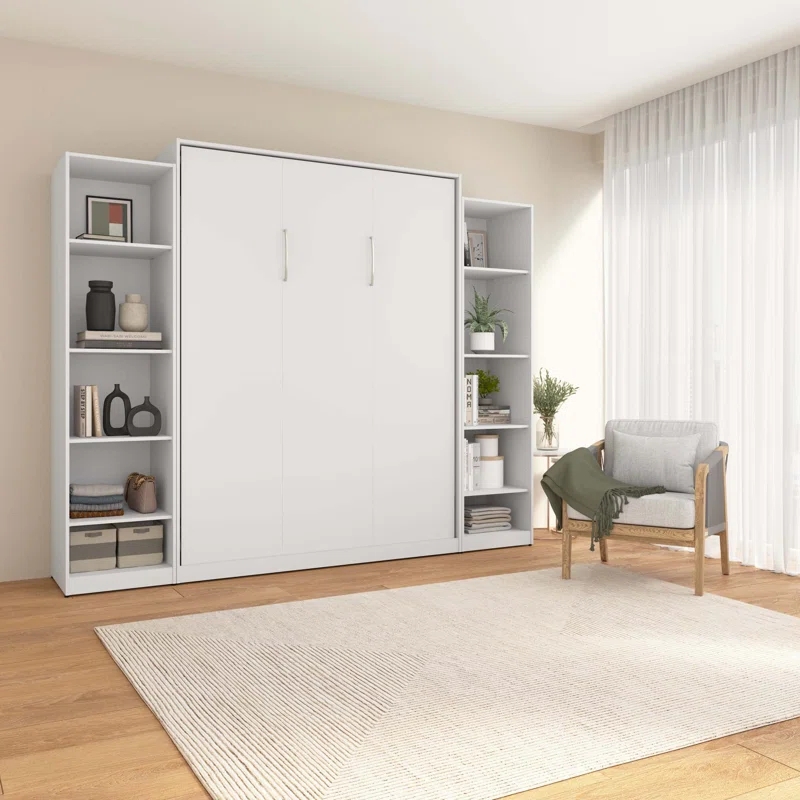 Luxury Modern Italian Folding Hidden Wall Bed Custom Service Solid Wood Murphy Bed Style