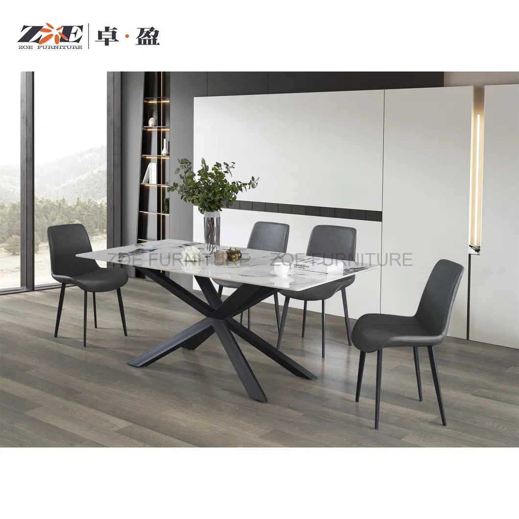 Wholesale Home Furniture Dining Room Stone Top Dining Table Set