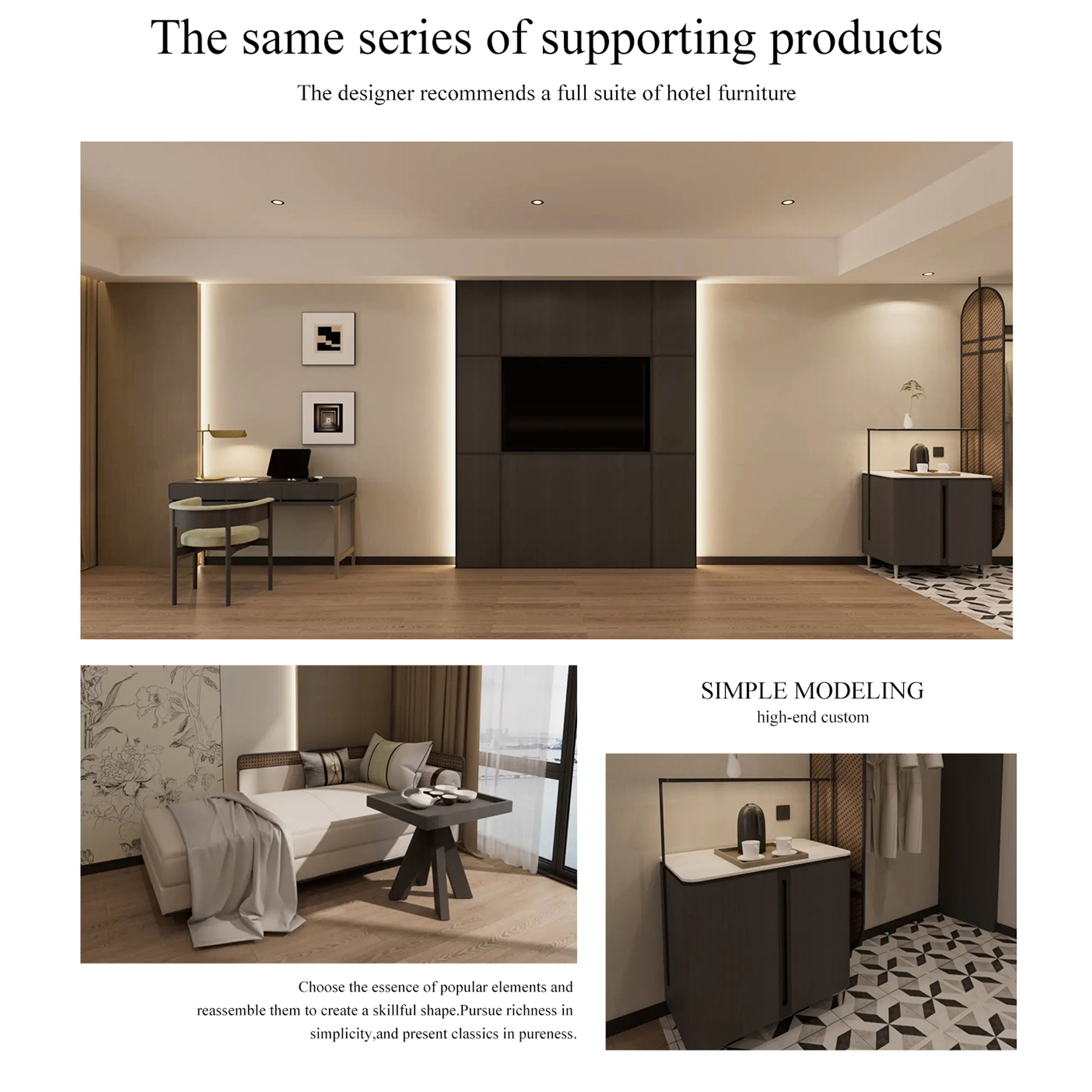 Factory Wholesale Nice Price Modern Commercial Style Hotel Project Furniture For Hotel Bed Room