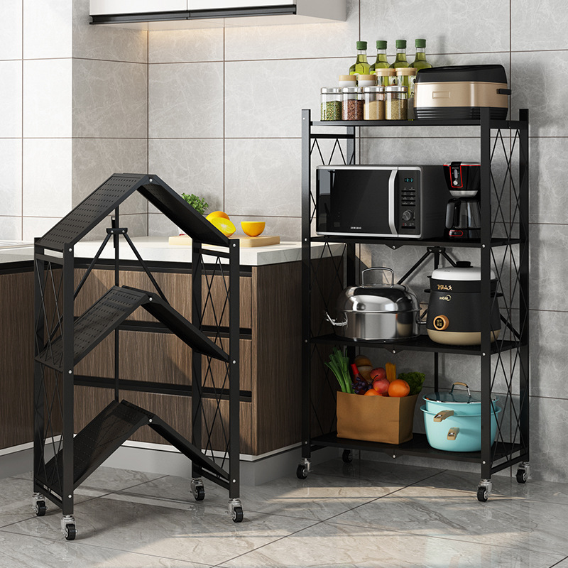 Folding Mobile Shelf Multi-layer Detail