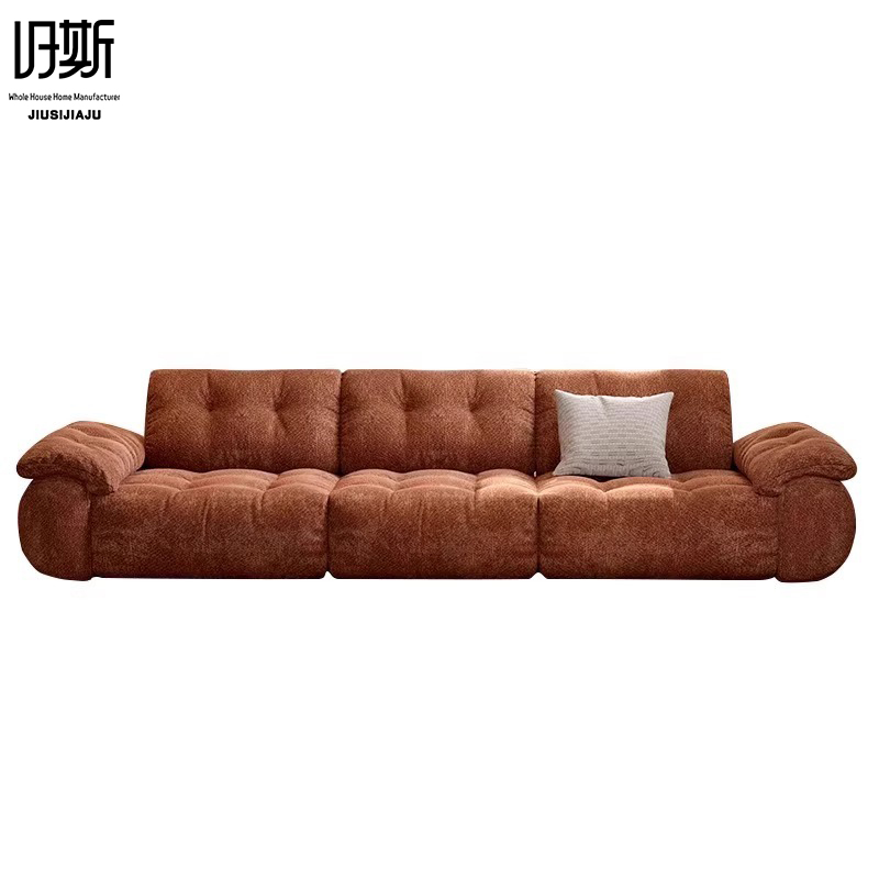Modern Three Seat Modular Sectional Sofa Set Chenille Fabric Sponge Deep Seat Soft Cushions Reclining Features Warehouse