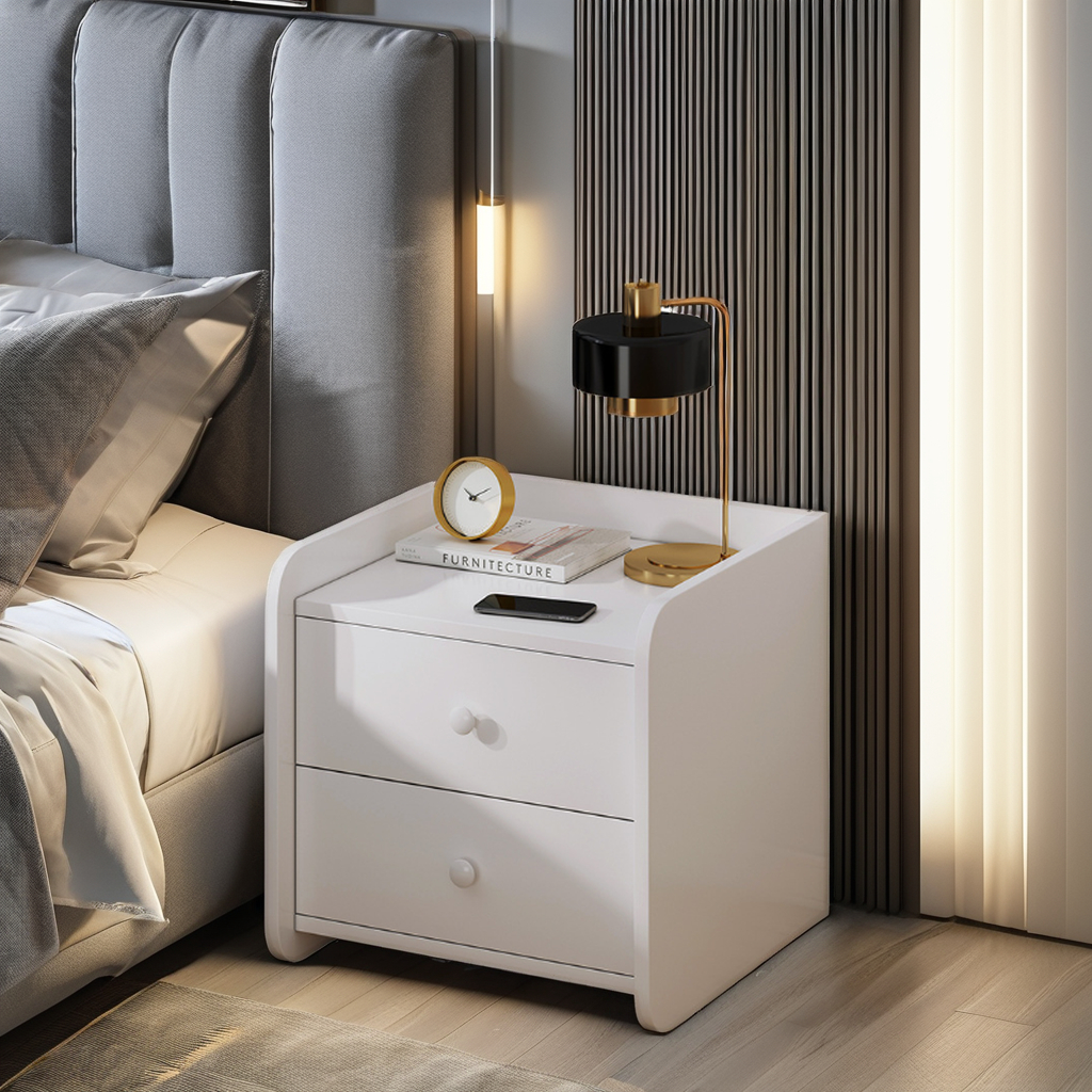Economical Simple Modern Solid Wood Adjustable Bedside Storage Rack &amp; Nightstand for Bedroom Furniture Living Room Chest Drawers