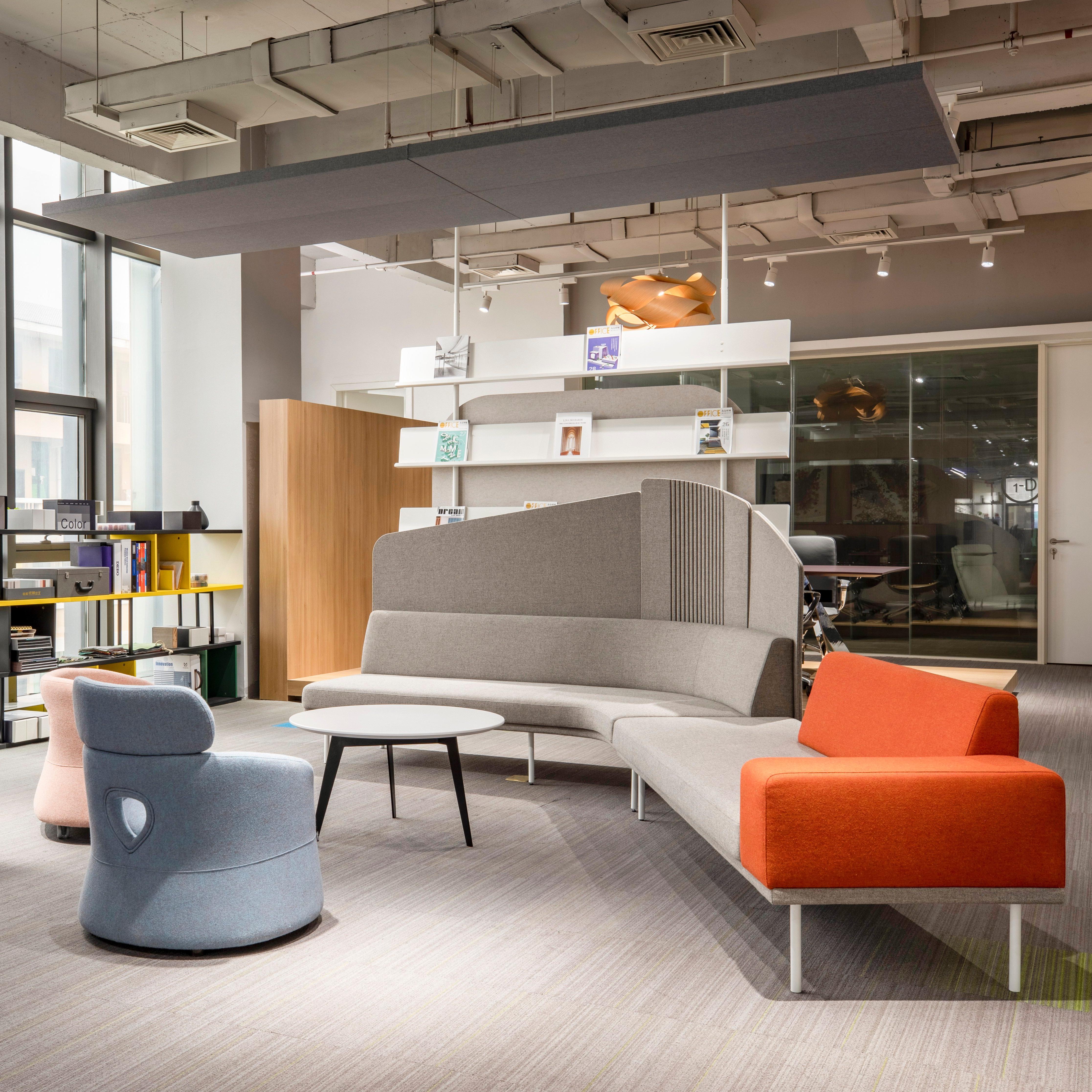 Modular Sectional Sofa Set Custom Color Modern Office Metal Base Eco-friendly High-grade Fabric Durable Home Office Living Room
