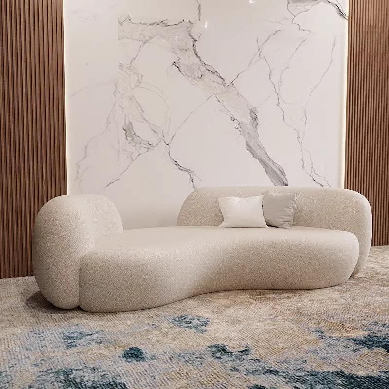Modern Minimalist Living Room Set Sectional Sofa Curved Sofa Coffee Table Internet Celebrity Beauty Salon Clothing Mall