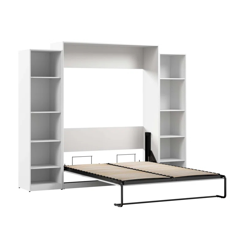Luxury Modern Italian Folding Hidden Wall Bed Custom Service Solid Wood Murphy Bed Style