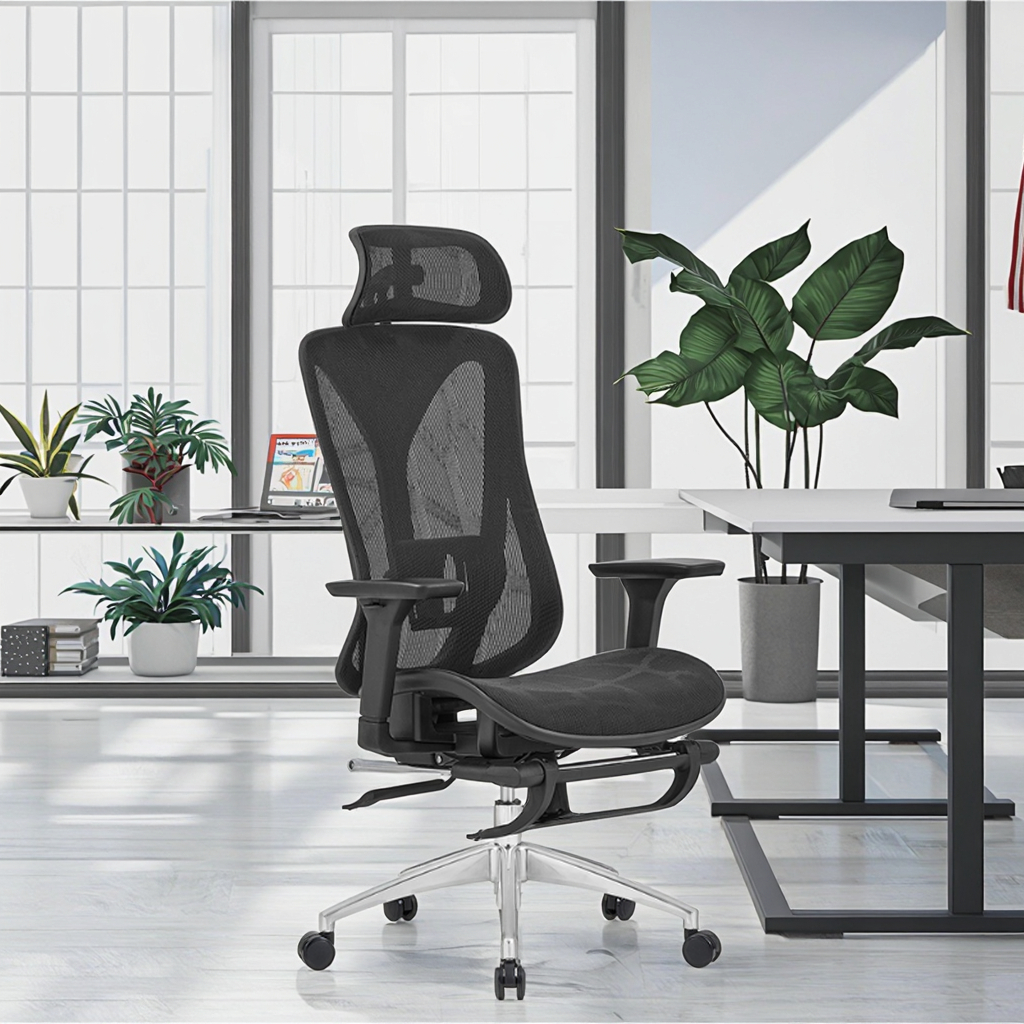 Mesh Conference Meeting Room Gaming Task Computer Boss Luxury Executive Home Office Ergonomic Swivel Chair With Footrest