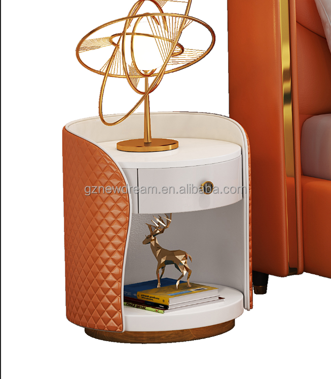 Luxury Natural Bedroom Nightstand BedsideTable