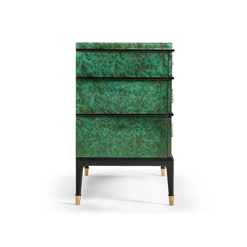 Wholesale Green 4-Drawer Chest of Drawers Tall Slim Modern Bedroom Storage Cabinet Drawer Dresser Wood Bachelors Chest