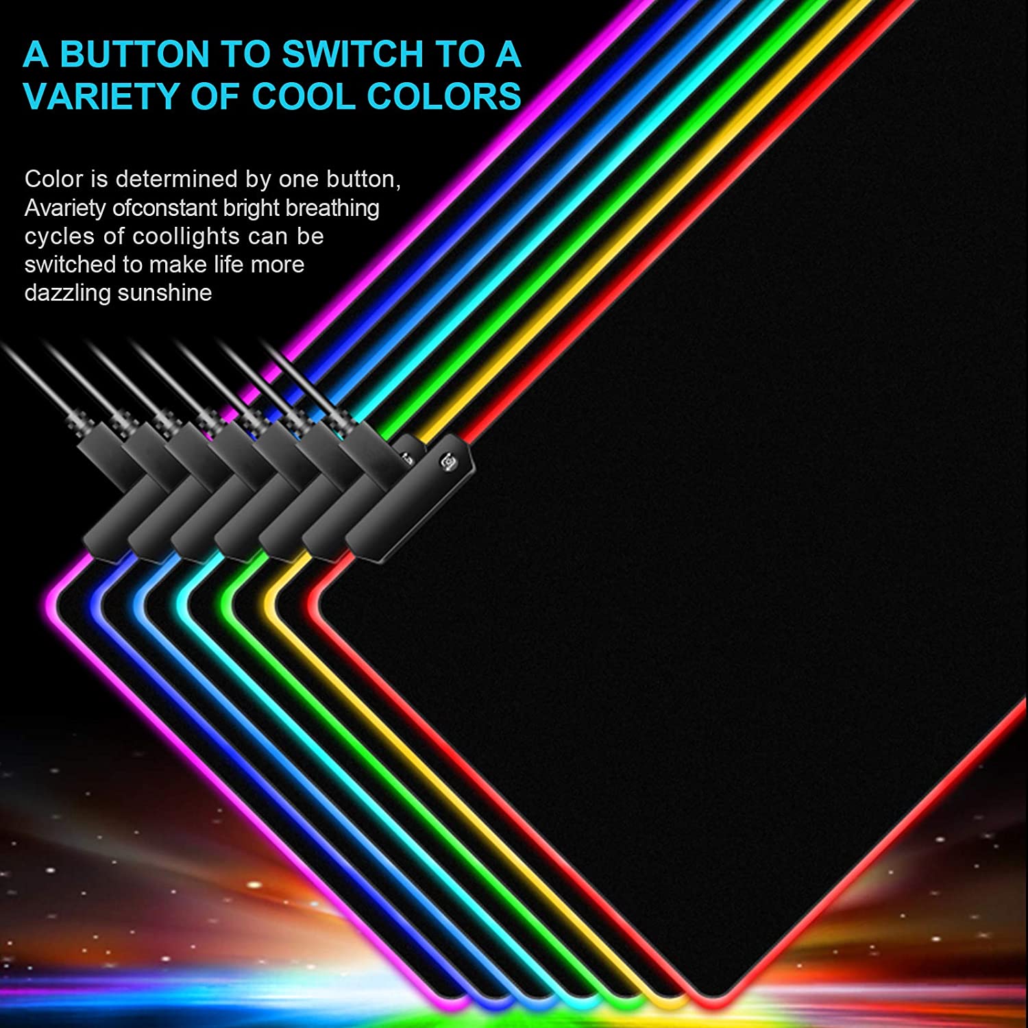 RGB Gaming Mouse Pad Detail