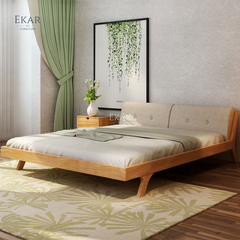 Modern Bedroom Furniture Wood Bed Frame King and Queen Size Wooden Bed
