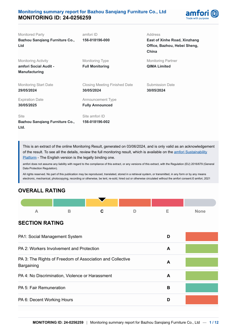 BSCI Certificate Document 1