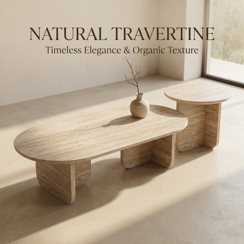 Wabi Sabi Wind Cave Stone Tea Table Modern Villa Living Room Travertine Coffee Table Small House Household Internet Celebrity