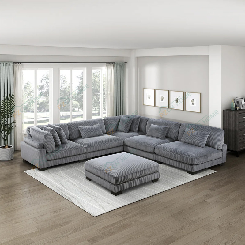 Dark Gray Big Size Modular Couches Luxury Sofa Set Furniture Living Room Sofa Modern White Furniture Home Sectional Sofa Set