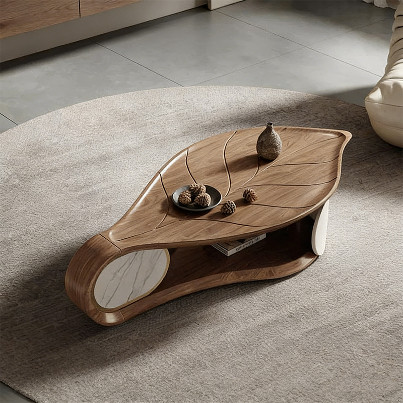 Modern Luxury Durable Coffee Table with Storage Wooden Top Hot Sale Simple Design for Living Room Office