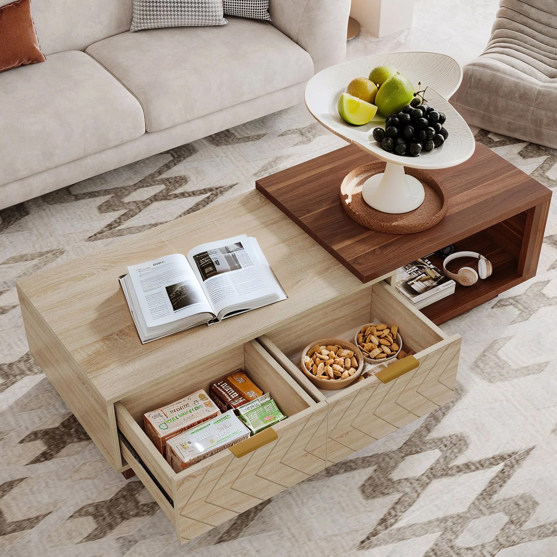 Expandable Home Coffee Table Design Detail 3