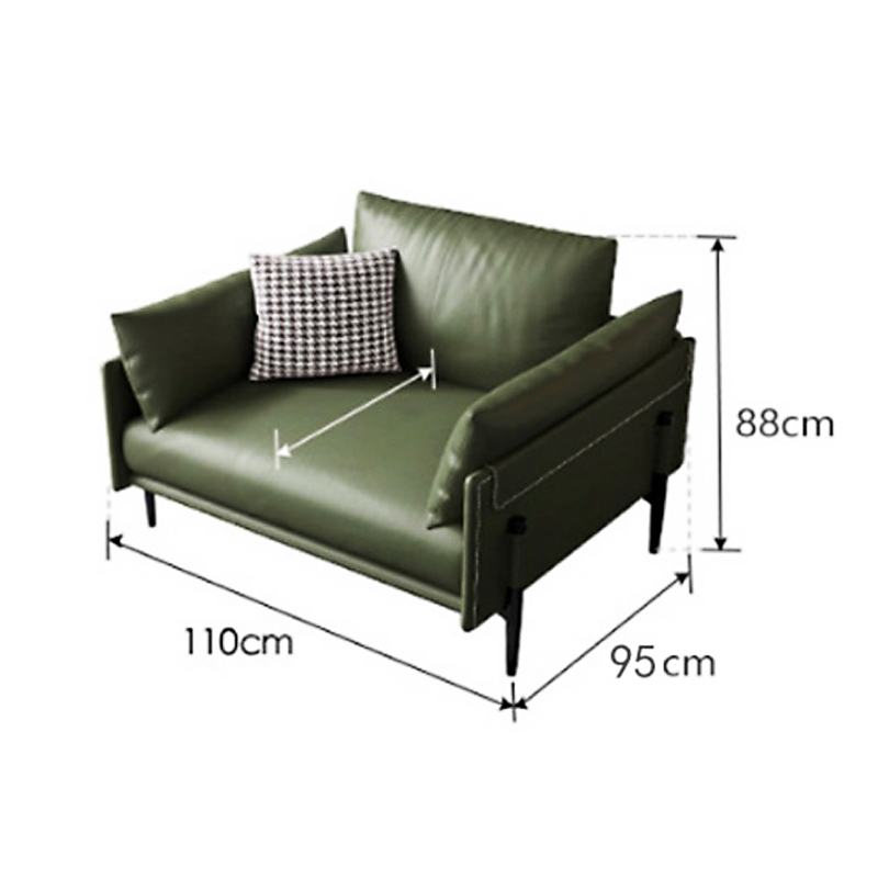 Lounge Suite Sofa Set PU Leather Sectional Wabi-Sabi Design Customizable Living Room Furniture