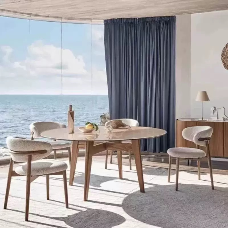 Nordic Modern Solid Wood Dining Chair With Backrest Factory Price For Home Dining Room In Family Living Room Or Hotel Use