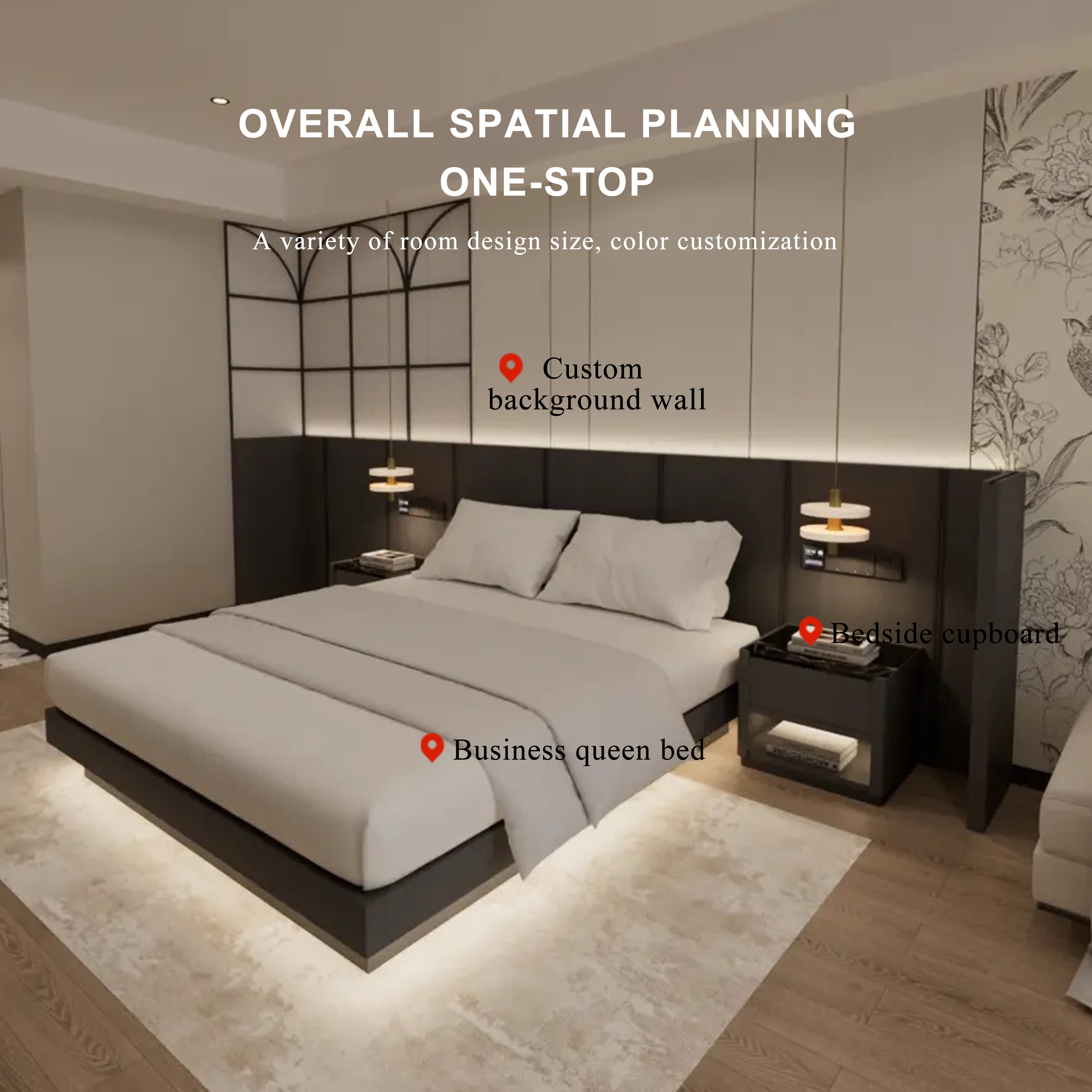 Factory Wholesale Nice Price Modern Commercial Style Hotel Project Furniture For Hotel Bed Room