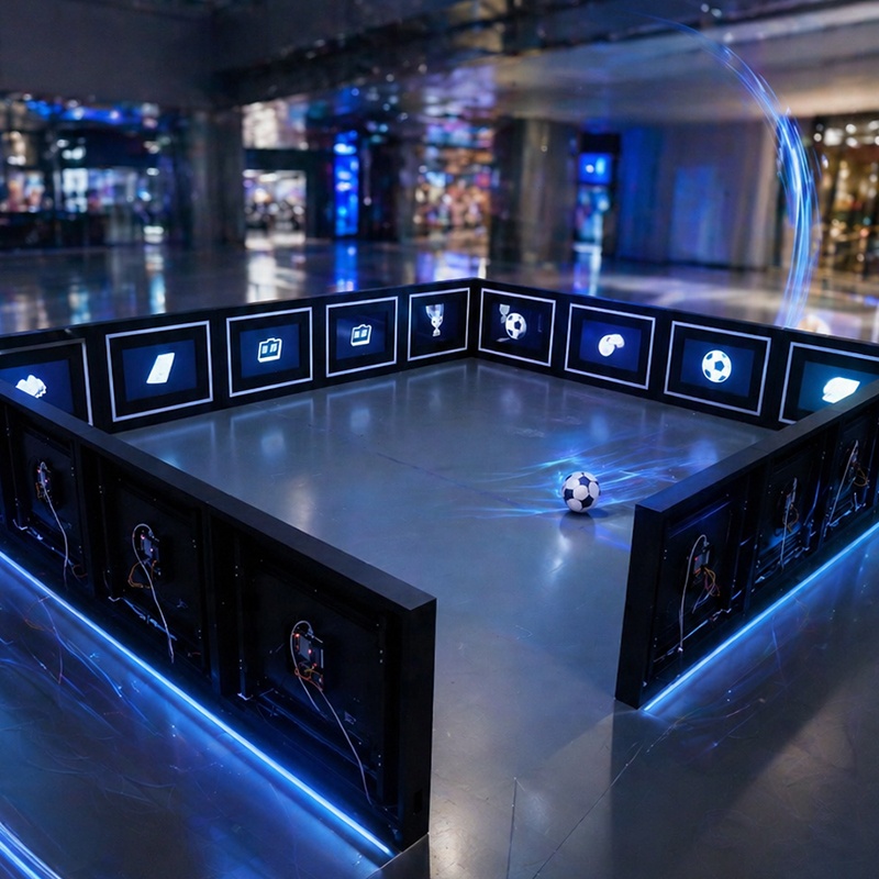 LED Interactive Football Game Wall Smart Sensor Indoor Soccer Training Game For Mall Amusement &amp; Youth Training
