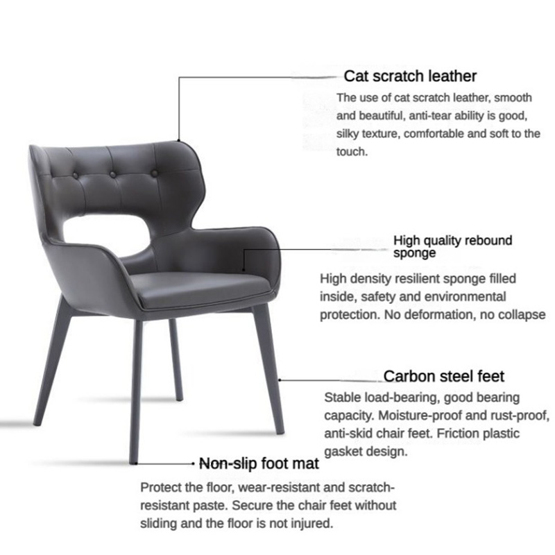 Home Furniture New Design Comfortable Chairs with Backrest Wholesale Price Custom Black Dinning Table Chairs for Dinning Room