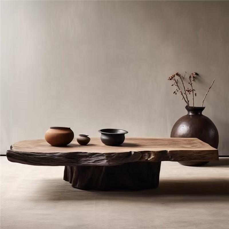 Modern Portable Round Living Room Coffee Table with Storage 2 Tier Open Shelf Wooden Furniture for Bedroom Office Apartment Use