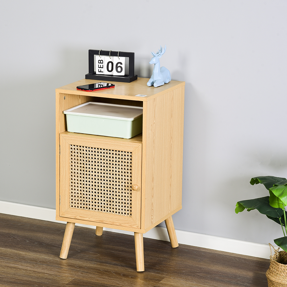 Bamboo Bedroom Night Stand Table Bedside Table Nightstands with Drawer