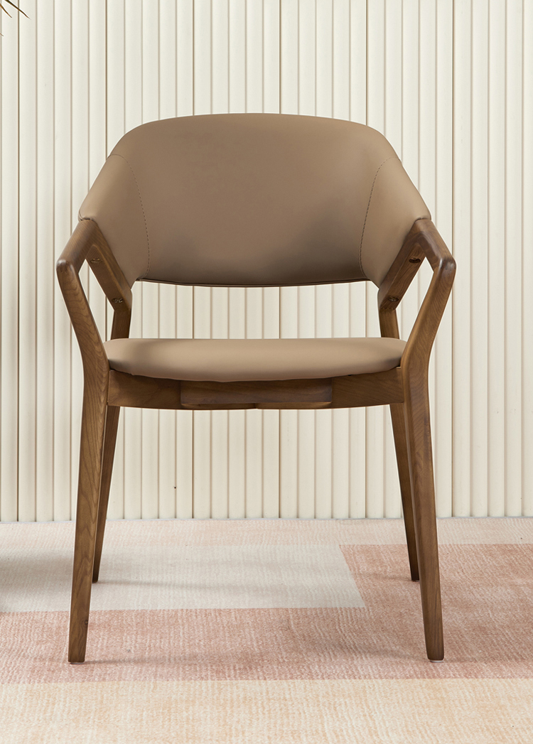 Italian Designer Design Solid Wood Dining Chair Home Chair With Armrest Back Chair