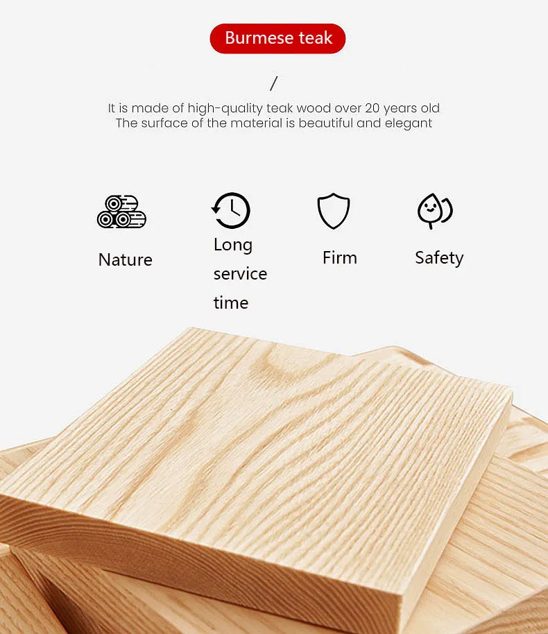 Modern Waterproof Teak Wood Outdoor Furniture Living Room Balcony Garden Patio Hotel Sectional Sofa with Cushions