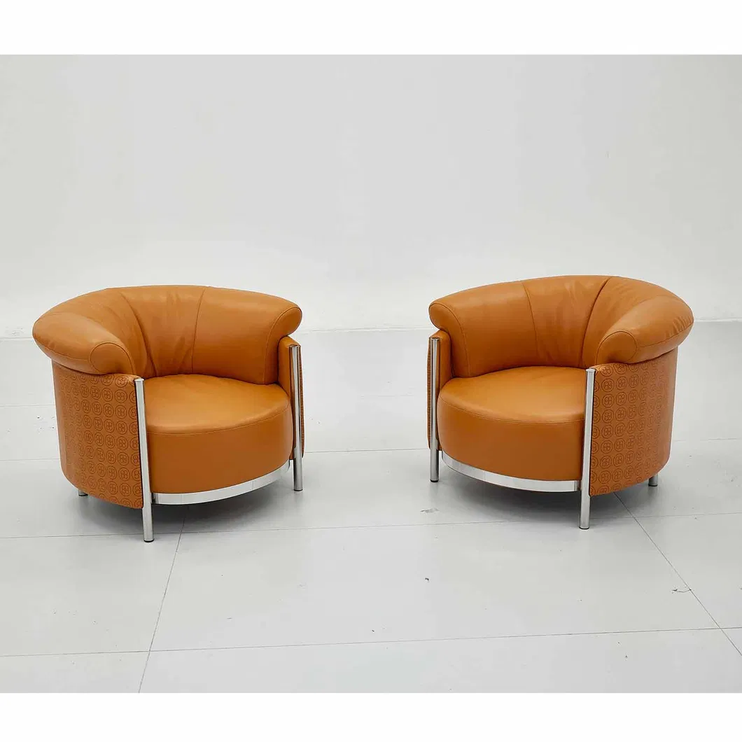 Custom Vintage Leather Accent Chair Leather Detail