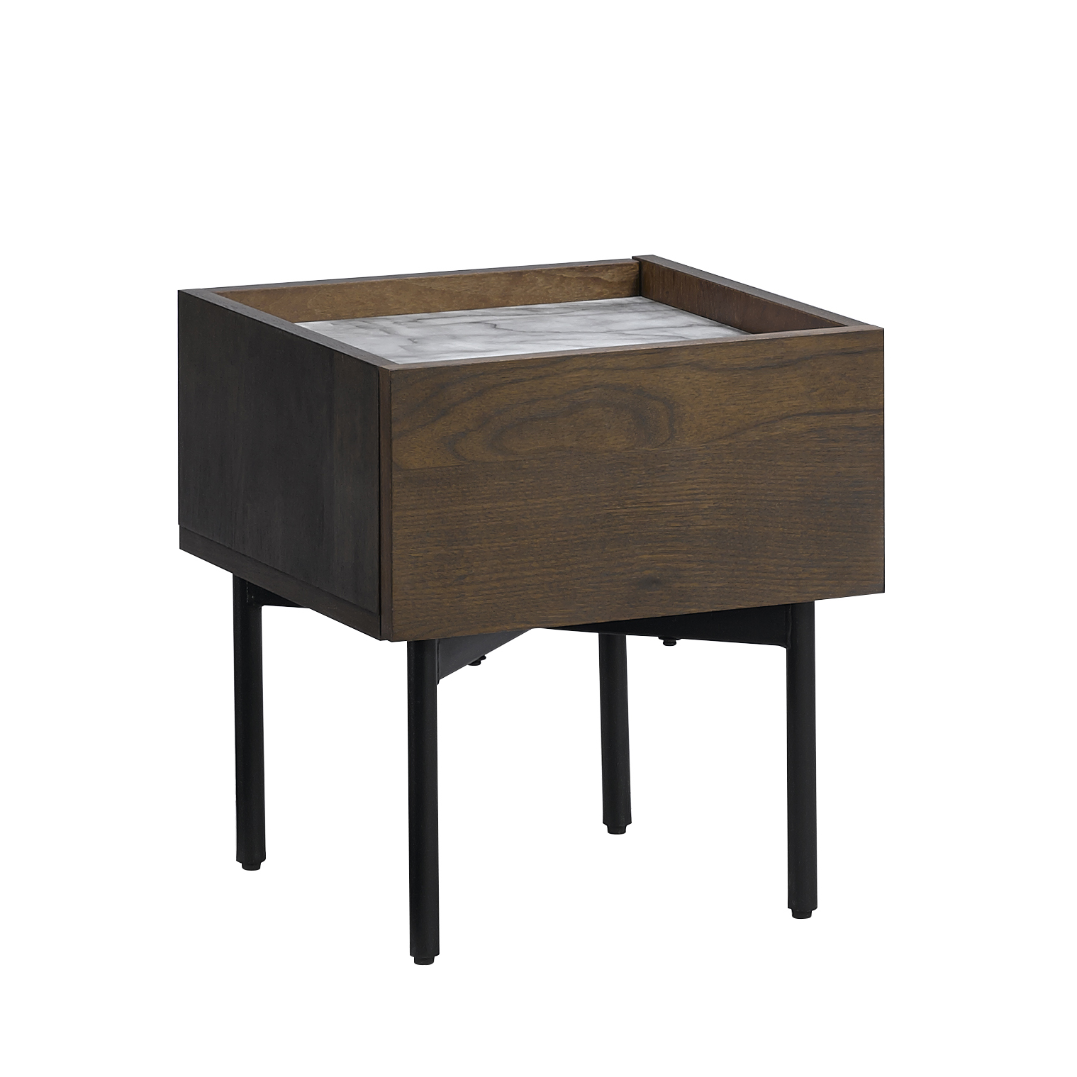 Wood bedside table detail 6