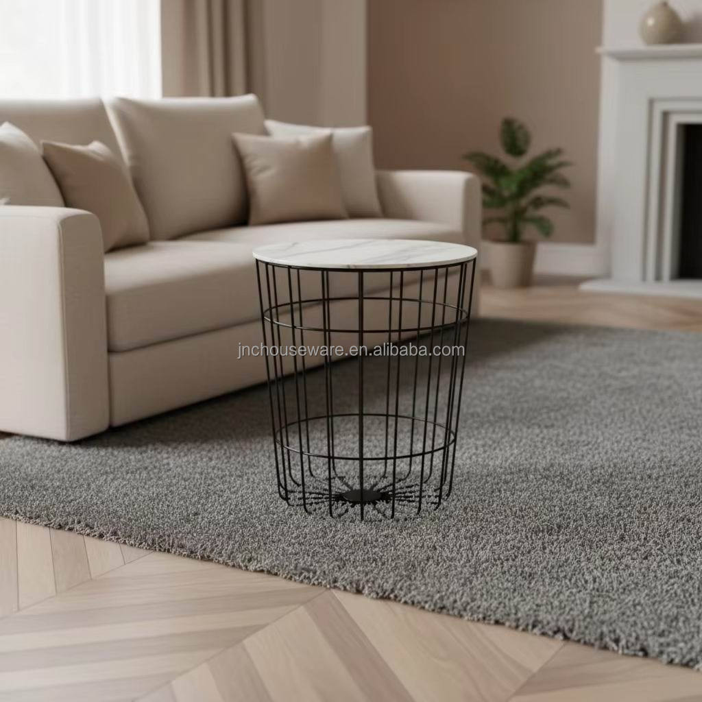 Metal MDF Round Side Tables Coffee Table 3