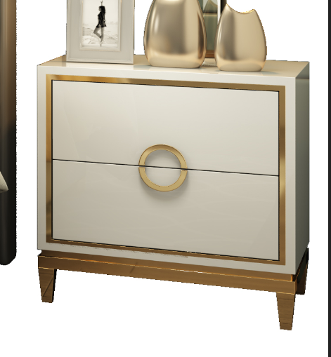Luxury Natural Bedroom Nightstand BedsideTable