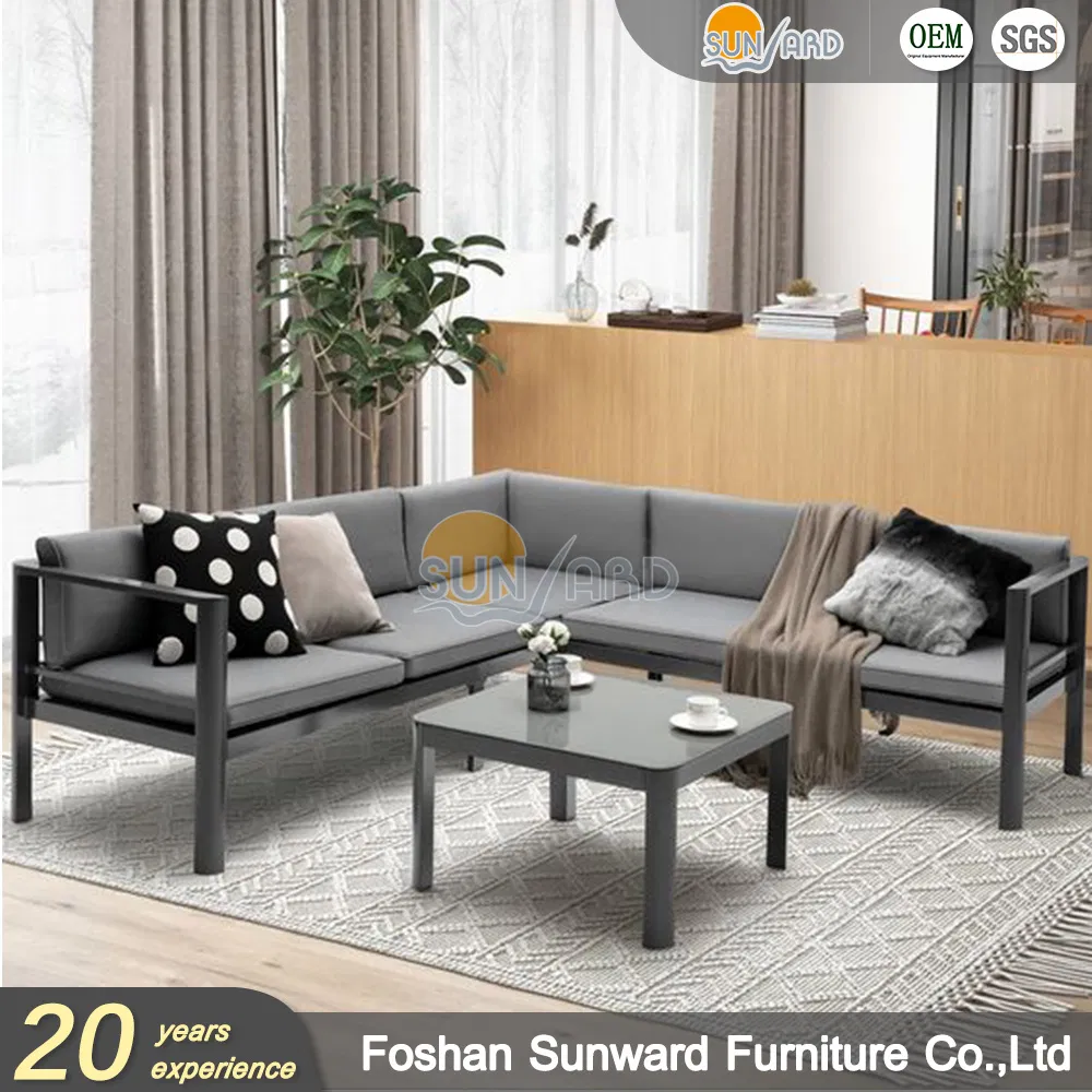 Modern Customized Hotel Garden Living Room Sectional Aluminum Outdoor Sofa Furniture