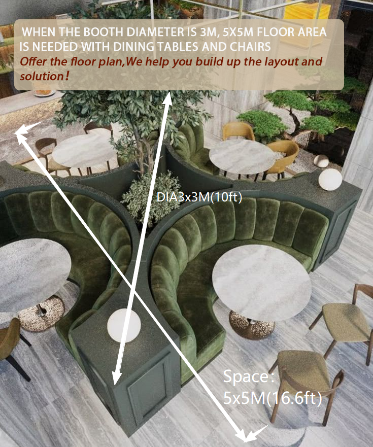 Cafe Furniture Modern Design Restaurant Sofa With Flower Slot Minimalist Milk Tea Coffee Shop Booth Seating