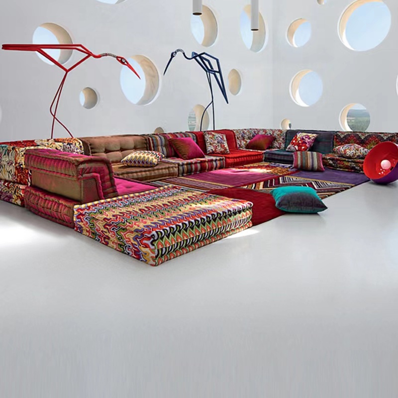 Modern Living Room Furniture Fabric Modular Adjustable Sofa Corduroy Customized Sectional Sofa