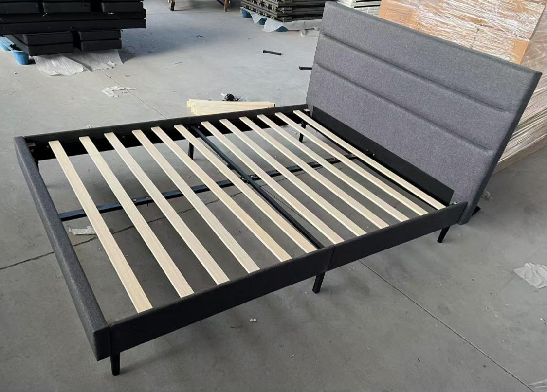 Minimalist Design King &amp; Queen Size Upholstered Bed Frame Soft Bedroom Furniture