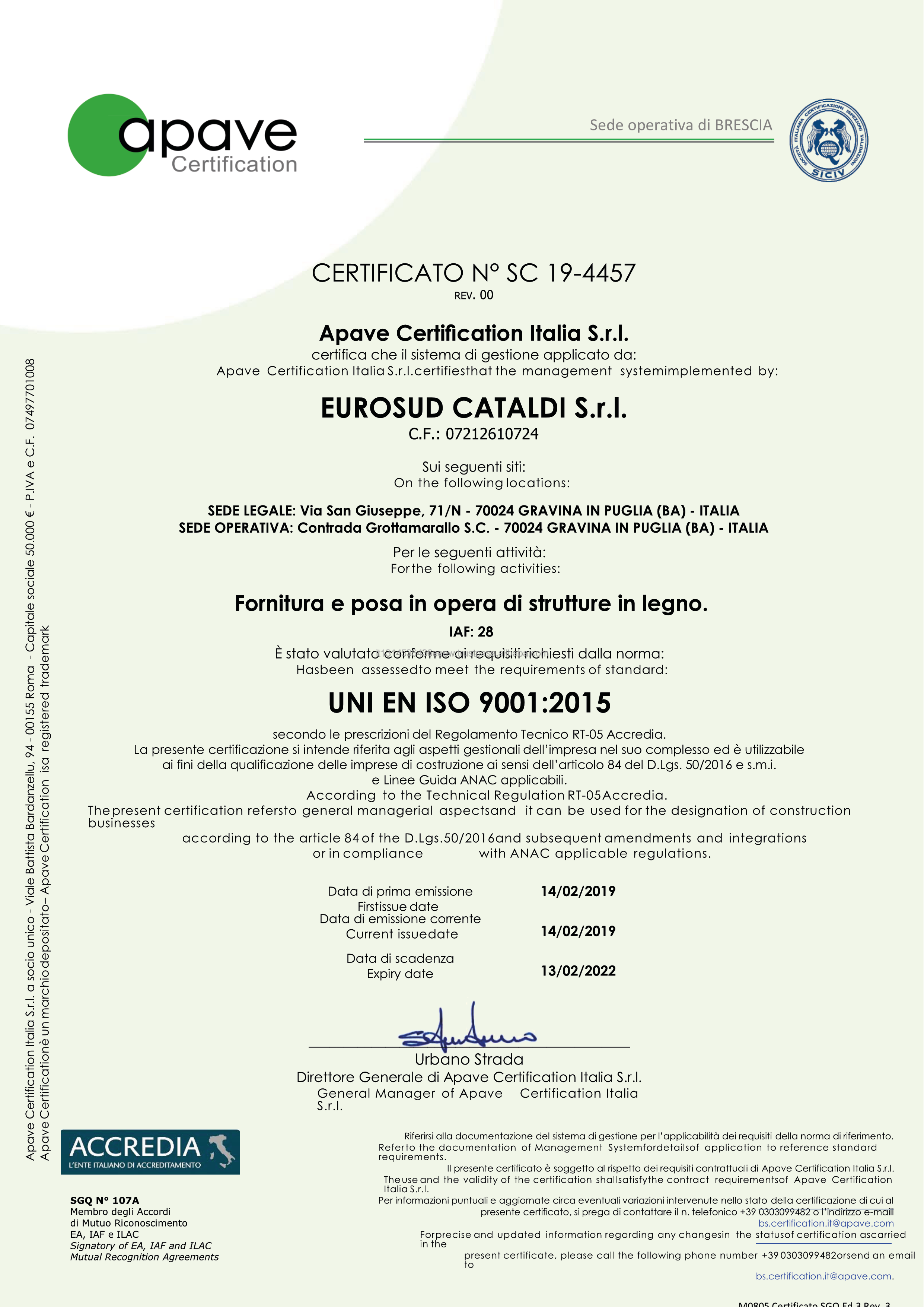 ISO 9001:2015 Certification