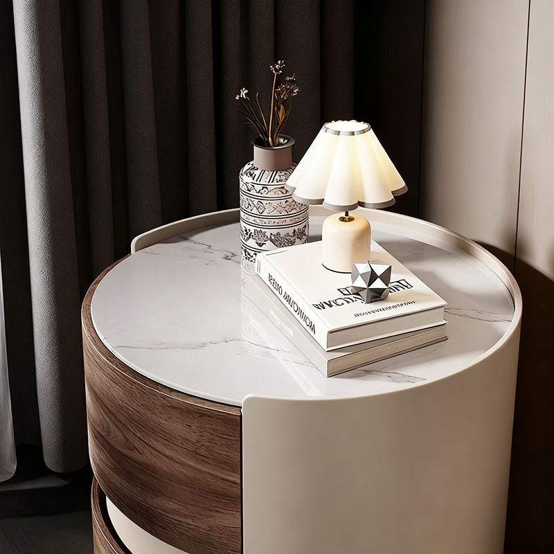 Modern Luxury Smart Nightstand Wood Set 2 Wireless Charging Eco-Friendly Storage Apartment Gym Bedroom Hospital Living Room Home