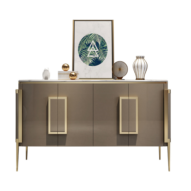 Modern Italian-Style Light Luxury Sideboard Storage Cabinet Dining Room Cupboard Tea Cabinet for Home Furniture Sintered Stone