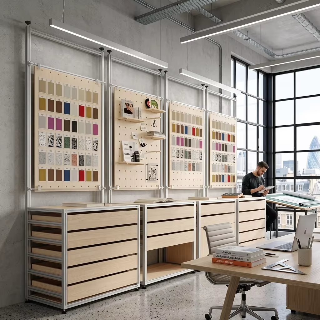 Modular Display Cabinet System Designer Sideboard Storage For Fashion Rack &amp; Business Display Aluminum Profile Fashion Rack
