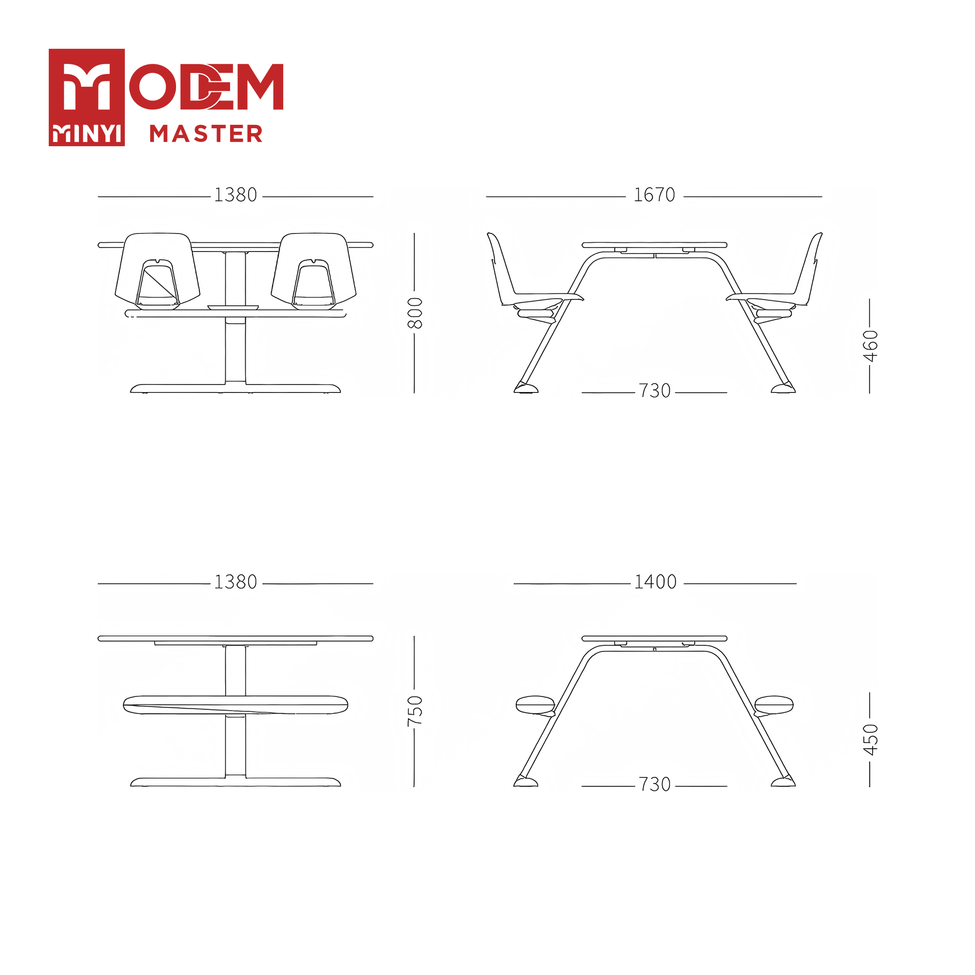MINYI PANCA Wholesale Factory Dining Hall Cafeteria Tables &amp; Chair 4 Seat Dining Chair Set Dining Table &amp; Chairs Staff Students